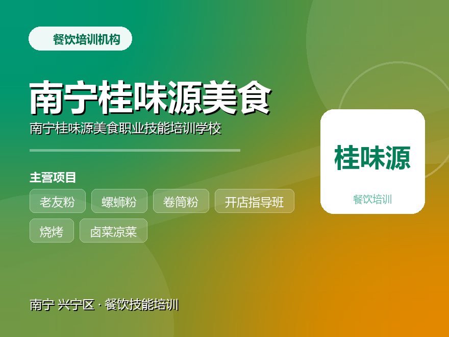 南宁桂味源美食职业技能培训学校